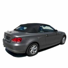 BMW 1-Series E88 Convertible Top 2008-13 Black Twill Cloth, with Glass Window picture