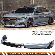 ACR Sonic Grey Pearl JDM Front Bumper Lip Splitter Kit For 21-2022 Honda Accord picture