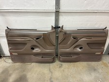 1992-1996 Ford F150 F250 350 Bronco Xlt Eddie Bauer Door Panels Set Tan OEM picture