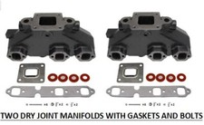PAIR Mercruiser 4.3 V6 boat marine Exhaust Manifold DRY JOINT mercury 4.3L '02+ picture