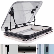 70° Camper Van Roof Window Caravan Roof Vent Hatch Roof Skylight W/ Led Light. picture