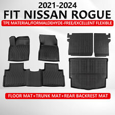 Fit 2021-2024 Nissan Rogue Cargo Mats Backrest Mat Floor Mats Trunk Cargo Liners picture