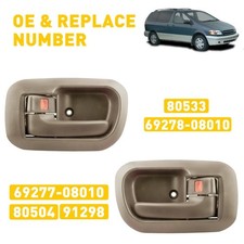 For 1998-2003 Toyota Sienna Interior Inside Door Handle Front Passenger Side picture