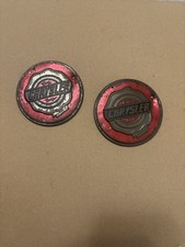 Pair of original 1938 Chrysler front bumper emblems picture
