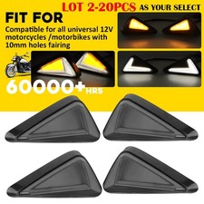 2-20PCS Motorcycle Flush Mount LED Turn Signal Indicator Light Amber White EOU picture