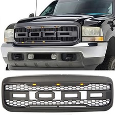 Front Grille Fits For  1999-2004 Ford F250 F350 F450 Super Duty Grill W/Lights picture