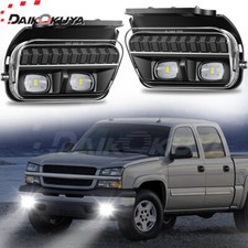 Pair For 2003-05 2006 Chevy Silverado Avalanche 1500 LED Fog Lights Bumper Lamps picture