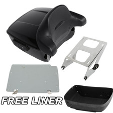 King Trunk Backrest Pad Mount Rack Plate Fit Fit For Harley Touring 2014-2025 24 picture