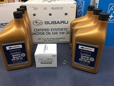 Genuine SUBARU Oil Change Kit Filter Gasket 6 Qts Synthetic 5W30 Turbo WRX 15-21 picture