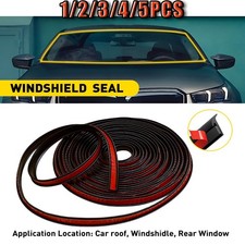 16.4Ft Rubber Weather Seal Strip Car Windshield Edge Moulding Sealing Strip1-5x picture