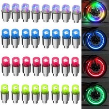 2-8PCS LED Wheels Tire Air Valve Stem Caps Neon Light Lamp For Car Motor Bike picture