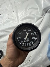 OMC Faria Systems Check 70k RPM Gauge Red & Black Display 3 1/4 Cut Out picture