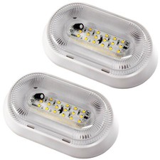 2-Pack HQRP RV LED Porch 12V Exterior Outdoor Utility Light Trailer Motorhome picture