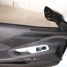 Dry Carbon Fiber Interior Door Panel Trim Cover For Corvette C8 2020-2023 picture