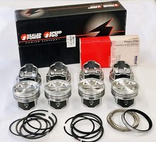 SBC Chevy 400 V8 Hypereutectic Dish Top Piston Set & matching Rings. +.040 over picture
