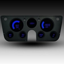 1967-1972 GM/Chevy Truck LED Direct Replacement Gauge Cluster, Blue LEDs picture