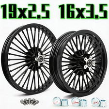 19x2.5 16x3.5 Fat Spoke Wheels Rims for Harley Sportster Iron 883 XL883N XL1200N picture