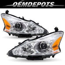 FOR 2013-2015 NISSAN ALTIMA CHROME/AMBER CORNER PROJECTOR HEADLIGHTS HEADLAMPS picture