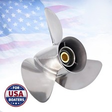 13 1/4x17-K For Yamaha Outboard Stainless Propeller Boat Motor 50-130hp 15 Tooth picture