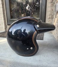 1970's Vintage Honda HONDALINE INTERSTATE Black Pinstripe Motorcycle Helmet picture