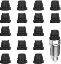 18PCS Car Brake Bleeder Screw Caps, Auto Rubber Grease Fitting 18PCS, Black picture
