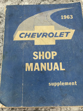 1963 Chevrolet Shop Manual Supplement, By GE, Original, Vintage picture