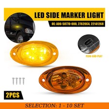 2-20X Fit 2008-2017 Freightliner Cascadia Front LED Side Marker Turn Light Amber picture