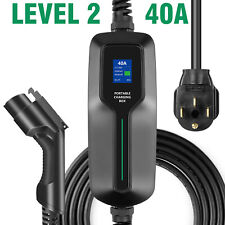 Portable 40Amp Electric Vehicle Charger EV Car Charging Cable Level 2 NEMA 14-50 picture