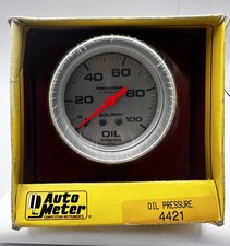 Auto Meter 4421 Ultra-Lite Oil Pressure Gauge 2-5/8 Inch 0-100 PSI Mechanical  picture