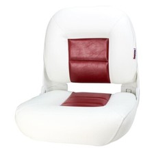 Tempress Navistyle Low-Back Boat Seat White/Fire Engine Red #60939 picture