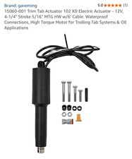 For Lenco 15060-001 Extreme Duty 102 HD/XD Trolling Tab Actuator - 12 Volt picture