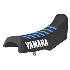 1984 - 1986 YAMAHA IT200 seat cover  all BLACK w/ LIGHT BLUE ribs (YAMIO) #468 picture