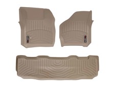 WeatherTech FloorLiner for 1999-2007 Ford Super Duty - 1st & 2nd Row, Tan picture