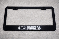Green Bay Packers Laser Engraved Etched Stainless Finished License Plate Frame picture