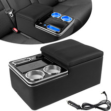 Car Center Console Armrest Organizer with Wireless Charging Fast Charging USA US picture