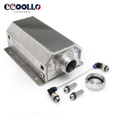 Universal 2L Radiator Coolant Overflow Expansion Water Tank Silver Aluminum picture