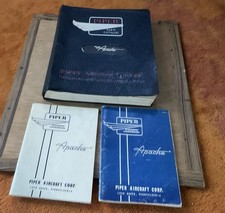 Vtg Piper Aircraft Apache 3 Lot - PA-23 Airplane Parts Catalog, Owners Handbook picture
