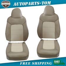 For Ford Expedition 03-06 Driver & Passenger PERF Leather Seat Cover 4PCS Tan picture