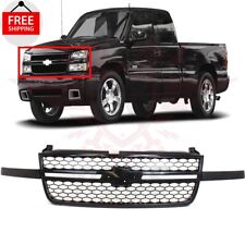 New Front Upper Black Grille Assembly Fits 2003-2007 Chevrolet Silverado 1500 SS picture