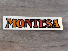 Vintage Montesa Motorcycle MX Motocross Orange Red Decal Bumper Sticker 70s NOS picture