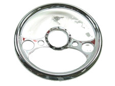 Universal 14'' Aluminum Steering Wheel No Wrap Chrome (9 Hole) S82014F picture