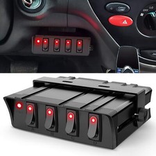 Nilight 4 Gang Rocker Switch Box SPST Toggle Switch Panel Switch Panel picture
