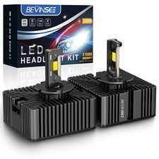 BEVINSEE D5S LED Headlight Bulbs 6000K Bright Xenon White HID High/Low Beam 2x picture