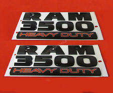2x OEM Matte Black  HEAVY DUTY Emblem Badges 3D Decal I New for 3500 Genuine picture