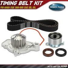 6Pcs Timing Belt Kit w/ Water Pump for Honda Civic 1988-1995 Civic del Sol CRX picture