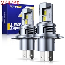2/4/6X AUXITO Combo 2 H4 9003 LED Headlight Kit Bulbs High Low Beam White picture