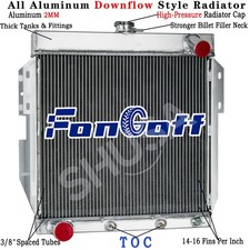 4 Row Aluminum Radiator Fit 1955-1957 Ford Thunderbird Base 4.4L 4.8L 5.1L V8 picture