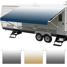 12-20' RV Awning Fabric Vinyl Replacement Heavy Duty for Camper Trailer 8' Width picture