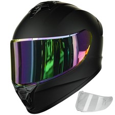 AUBOA Motorcycle Helmets for Adult Men Women, Full Face Large, Matte Black  picture