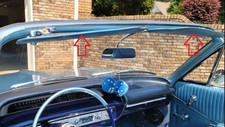 Sun Visor Pair blue vinyl Chevrolet Impala Convertible 1964 picture